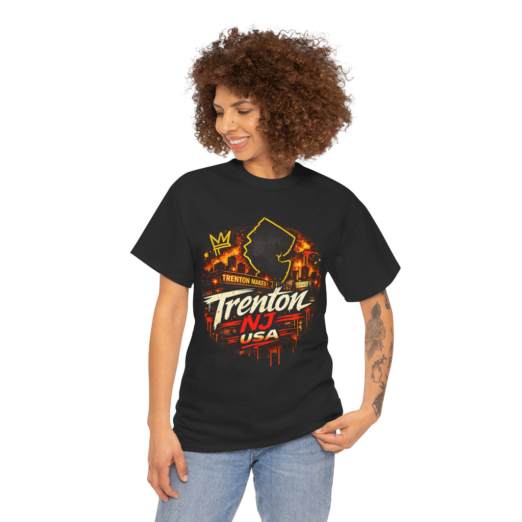 Trenton NJ USA Graphic Tee — Vintage City Skyline T-Shirt