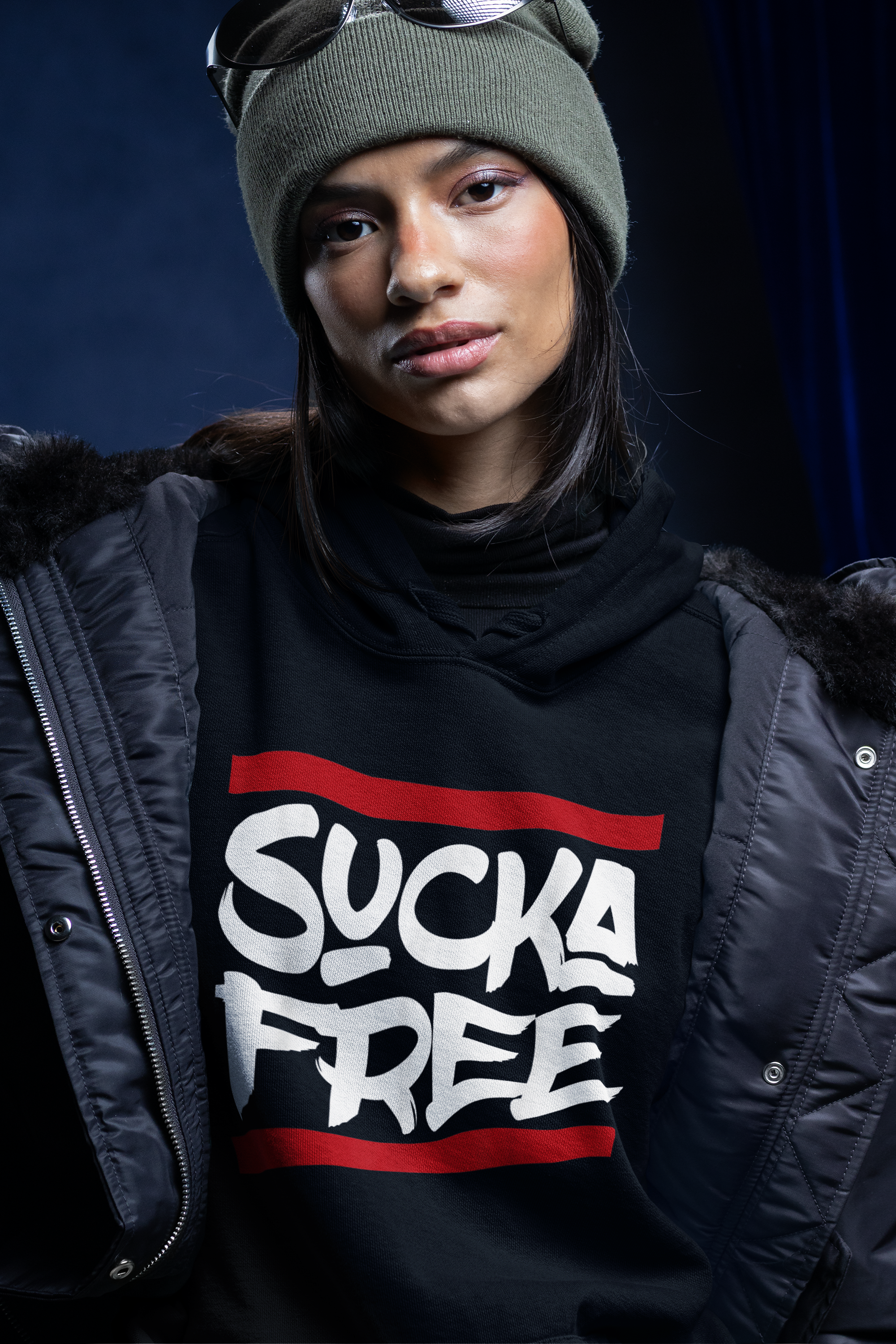 “Sucka Free” Black Hoodie – Bold Streetwear Style