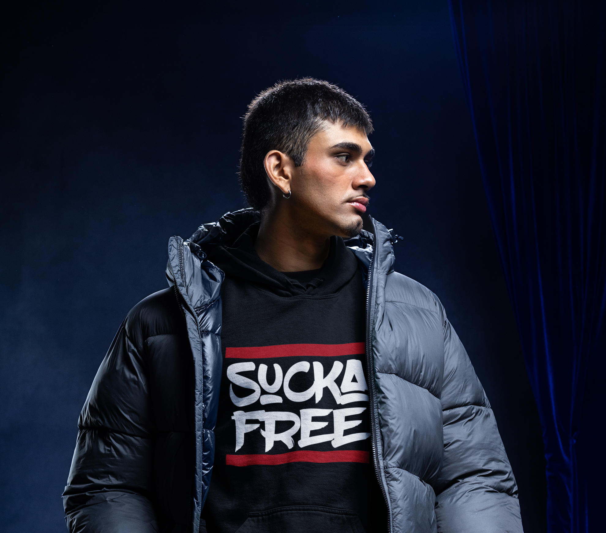 “Sucka Free” Black Hoodie – Bold Streetwear Style