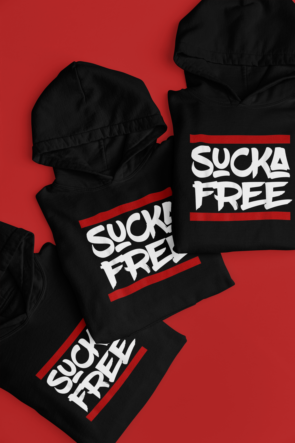 “Sucka Free” Black Hoodie – Bold Streetwear Style
