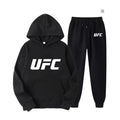 Men's hooded sweatshirt and sweatpants set casual long-sleeved geometric print hooded style pocket comfortable Streetwear style