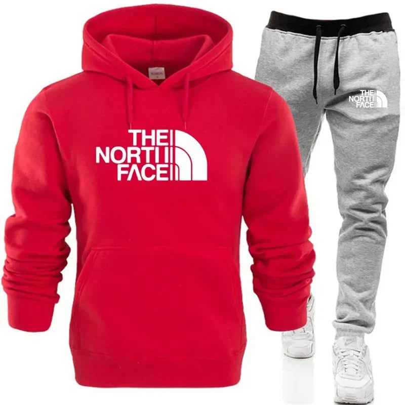 Men's sweatshirt set for autumn and winter, two-piece sweatpants set, fashionable, comfortable and casual jogging sportswear