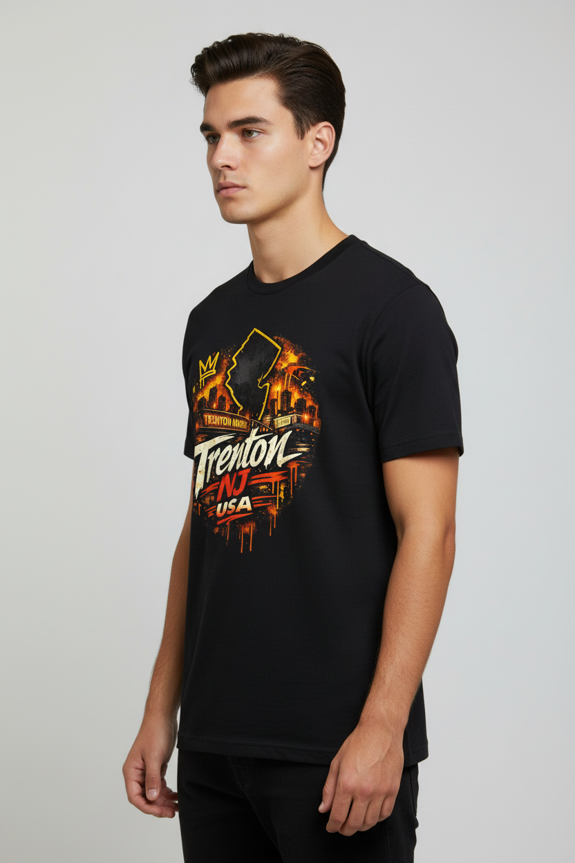 Black T-Shirt Side View