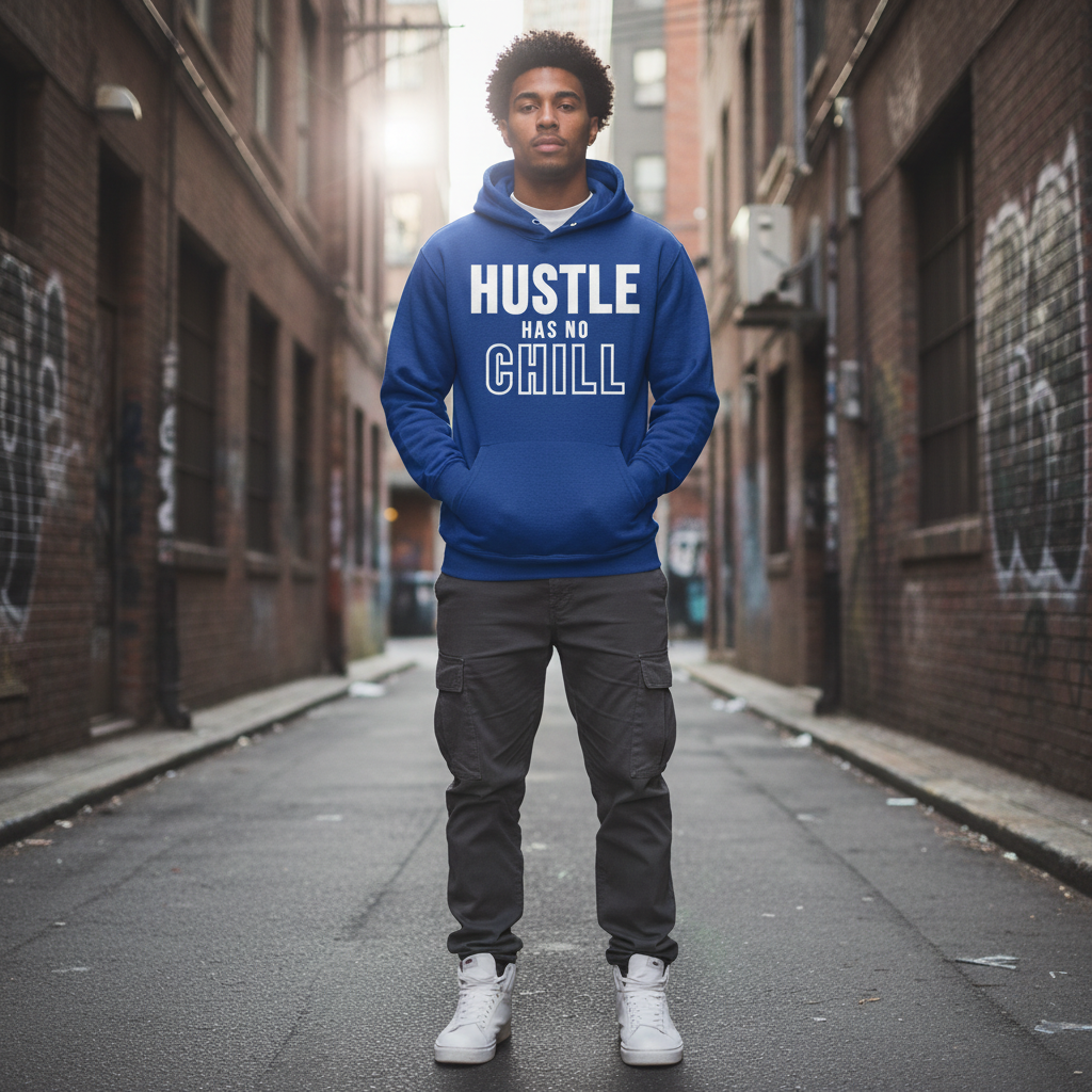 Blue Hustle Has No Chill Hoodie