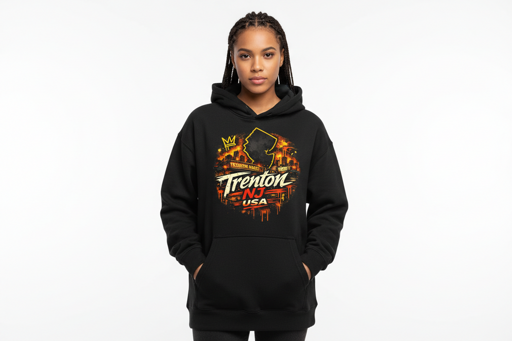 Trenton NJ USA Hoodie - City Pride Graphic