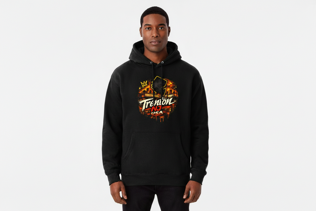 Trenton NJ USA Hoodie - City Pride Graphic