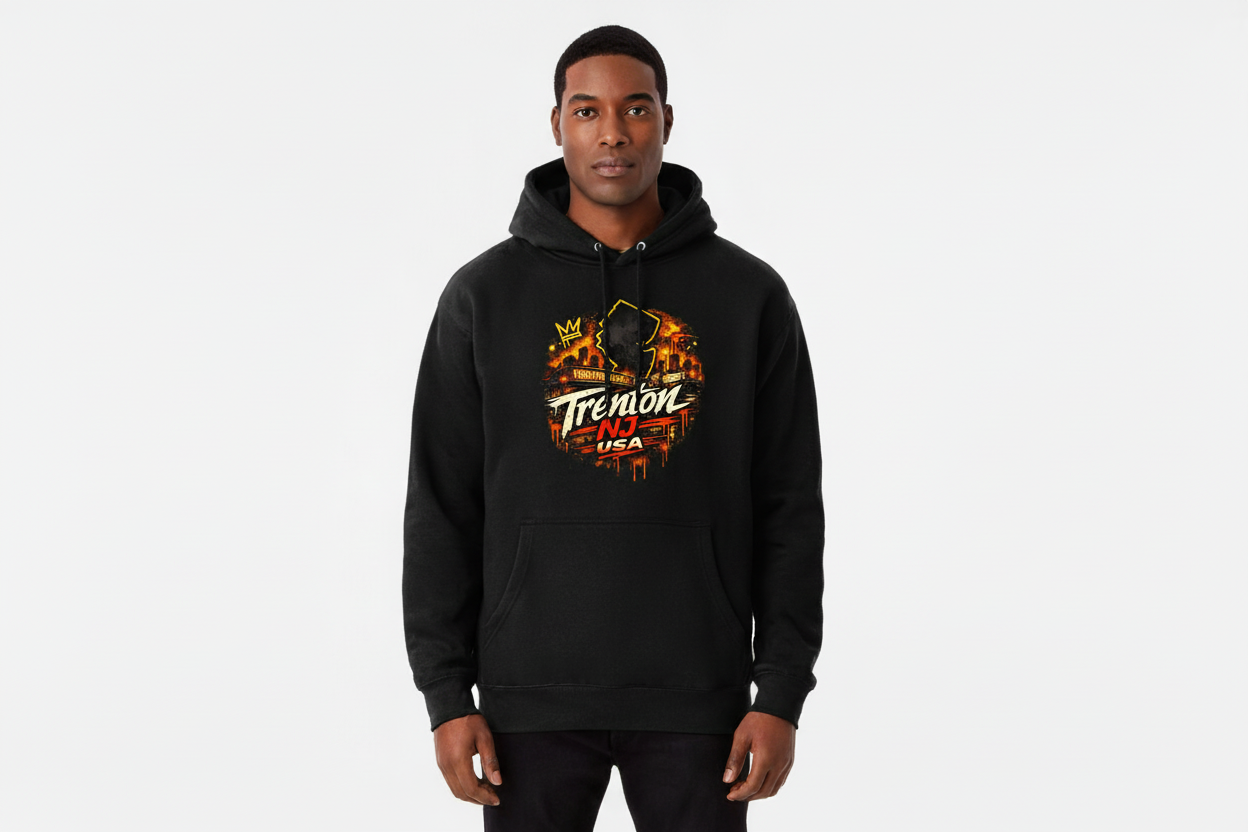 Trenton NJ USA Hoodie - City Pride Graphic