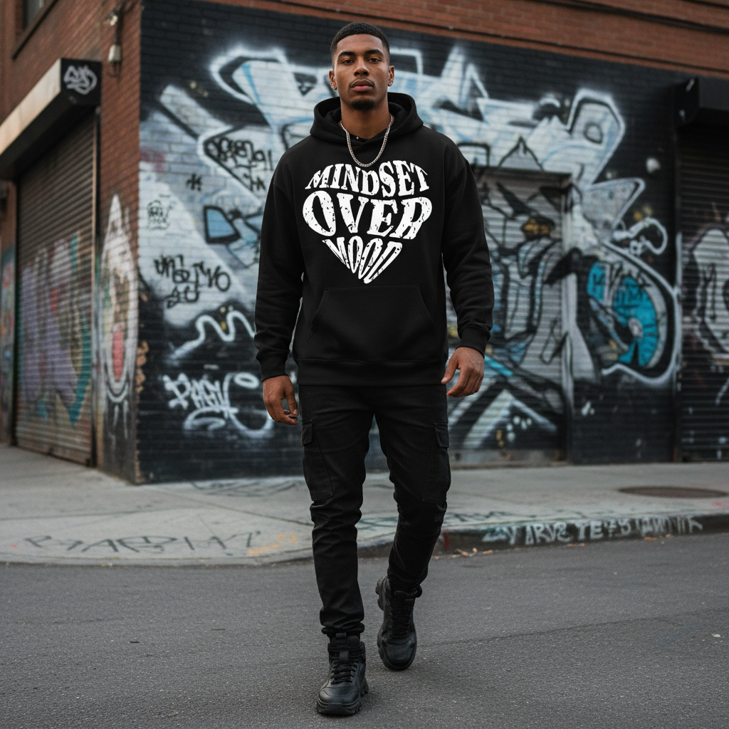 Mindset Over Mood Hoodie - Front View