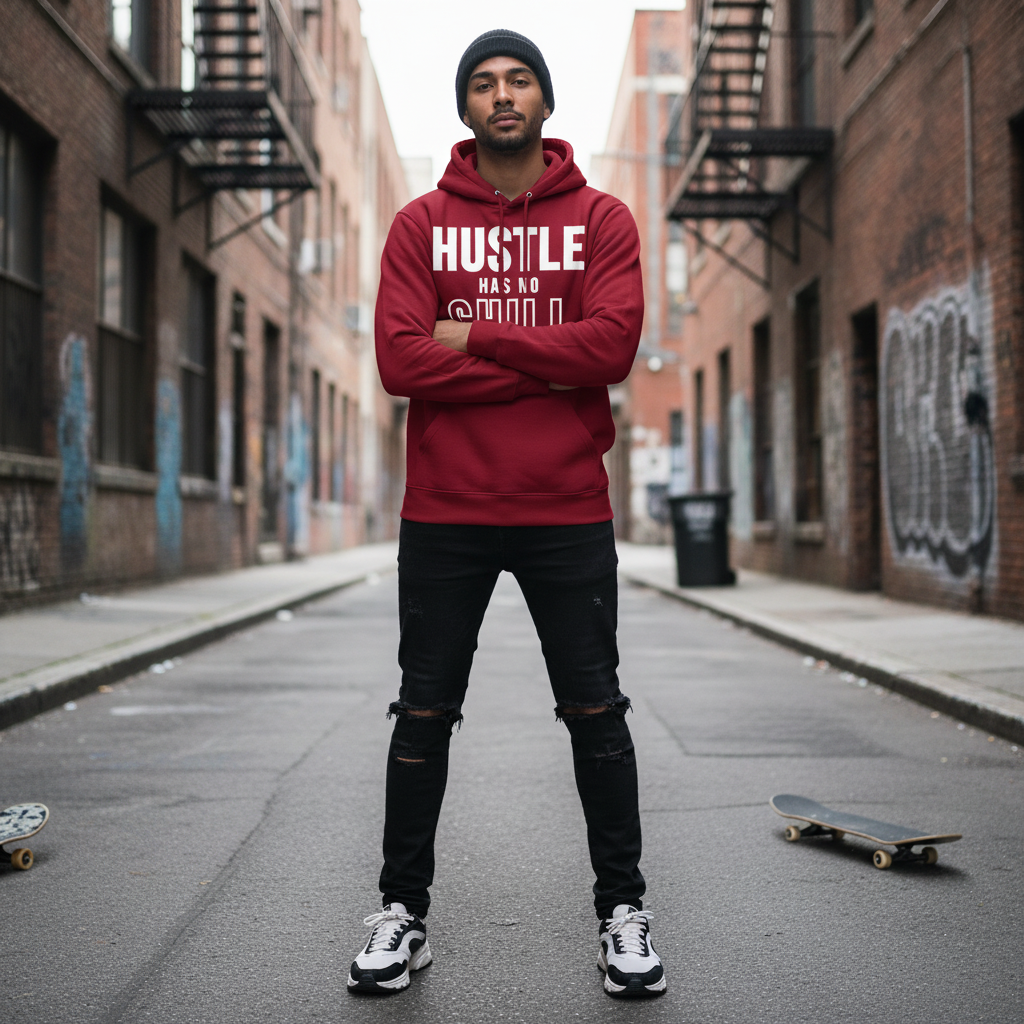 Red Hustle Has No Chill Hoodie