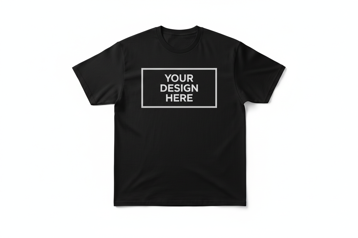 Your Design Here T-Shirt Mockup